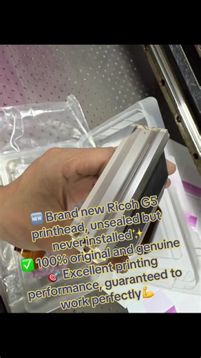 🆕 Brand new Ricoh G5 printhead, only unboxed, never used 🔧 Genuine original, delivers perfect printing performance 💯 Guaranteed installation-ready, reliable quality 📦 Factory stock available, inspection before shipping 🤝 Inquiries and orders are welcome, limited quantity ————————— #RicohPrinthead #G5Head #UVPrinterParts #PrintheadStock #PrinterSupplies