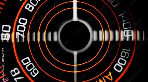 circular radio dial of an old radio Stock Video