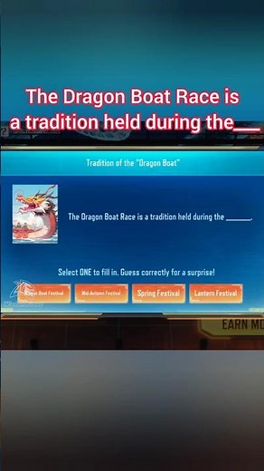 The Dragon Boat Race is a tradition held during the Tradition of the "Dragon Boat" Cod Mobile