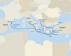 Mediterranean, Greece & Italy Explorer - Princess (19 Night Cruise from Istanbul to Barcelona)