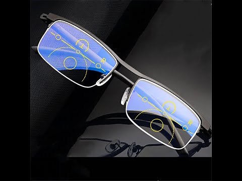 Multi Focus Zoom Reading Glasses Super Elastic TR Feet Smart Far And Near Dual Use Anti Blue Light