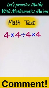 1.6M views · 3.7K reactions | Math Test 易✍️ #reelsviralシ #brainchallenge #mathematical #education #challenge #brainteaser #puzzletime #mathtest #geniuschallenge #iqtest | Mathematics Ma'am | Facebook