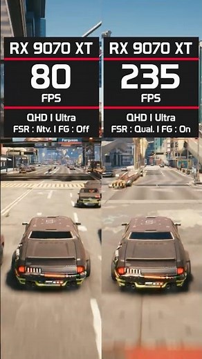 RX 9070 XT FPS Test: Cyberpunk 2077 QHD #benchmark #pcgaming