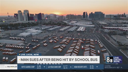 Man hit by Las Vegas school bus while riding e-scooter sues CCSD