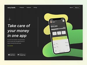 Mobile app promo landing page