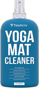 TreeActiv Non-Slip Yoga Mat Spray Cleaner with Tea Tree Oil for Mats & Gym Equipment 4 fl oz 1-Pack