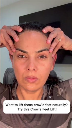 Your crow’s feet and droopy eyes are begging for a natural lift and this quick move actually works