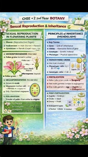Class 12 Botany Cheat Sheet / Botany class 12 CHSE Odisha #boardexam #class12botany #viralvideo