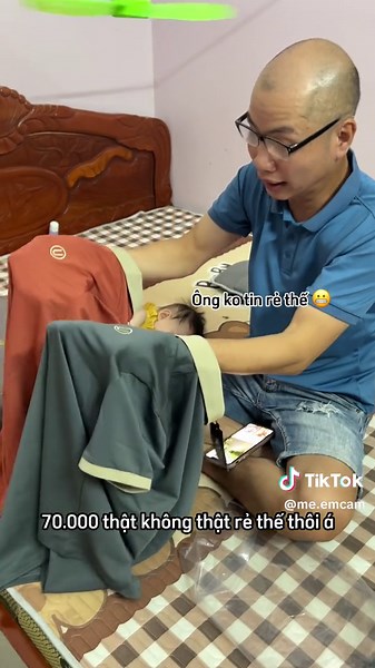 Con Gái mua áo tặng Bố 🥰#ongngoai #lemuixinh #meemcam