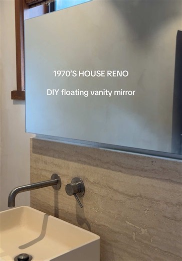 DIY Floating Vanity Mirror from $35 Bunnings Mirror