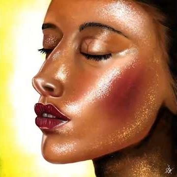 How to #draw a Realistic Portrait with Glitter Effect #procreate #digitalart #portrait #art #fun