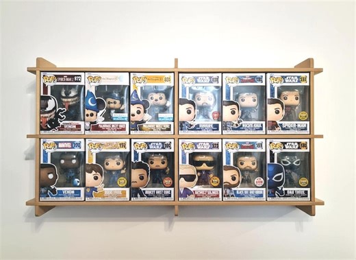 MDF Funko Pop Display Shelf: Holds 6 up to 30 Boxed Figures EASY INSTALL System - Etsy
