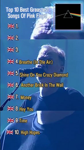 🇬🇧Las 10 Mejores Canciones de Pink Floyd🇬🇧 #music