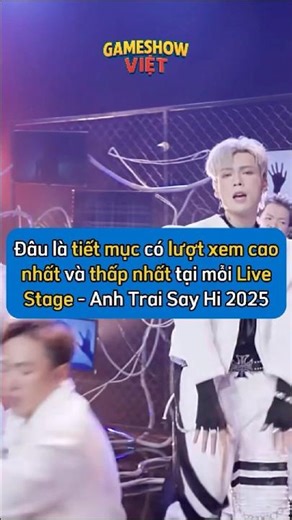 Đâu là tiết mục có lượt xem cao nhất và thấp nhất tại mỗi Live Stage của Anh Trai Say Hi 2025?
