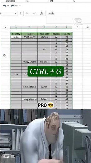 How to Fill Blank Cells with Value from Above in Excel #shorts