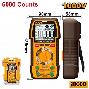Digital Multimeter 1000V 6000 Counts TRUE RMS Heavy Duty AC/DC Tester Voltmeter BEST Quality Accurate Electrical Testing