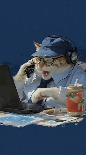 CAT Talks on Phone While Typing on Keyboard | #aivideo
