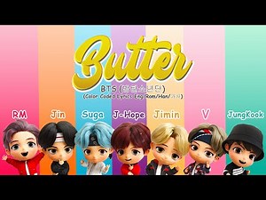 BTS Butter Lyric Video (Color Coded Lyrics) TinyTAN Version (방탄소년단)