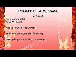 Message writing Class 5