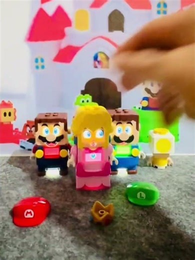 Lego Mario and Lego Peach Want to returned their suit #shorts #funny #mario #asmr #toys #fyp R79