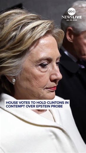 The House Oversight Committee voted on Wednesday to advance resolutions to hold former President Bill Clinton and former Secretary of State Hillary Clinton in contempt of Congress for failing to comply with their subpoenas relating to convicted sex offender Jeffrey Epstein. Read more: https://abcnewslive.visitlink.me/b_MaK4 | ABC News Live