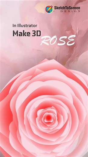 Illustrator 2026 - How to Create a Realistic 3D Rose