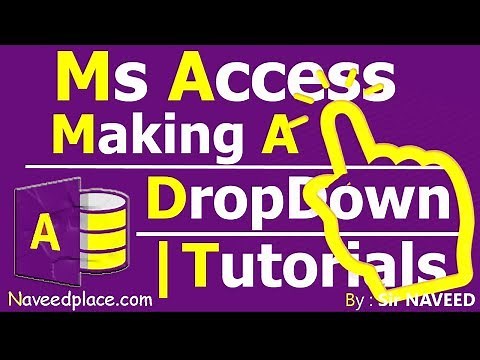 Ms Access Tutorial | Making a dropdown from Another Table
