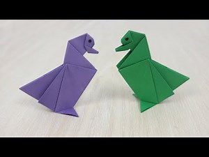 How to Make an easy Origami Duck - Paper Duck Making step by step