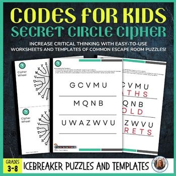 DIY Escape Room Codes for Kids: Circle Cipher Icebreaker Code Activity