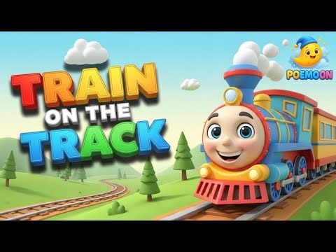 Train on the Track Goes Clickety-Clack | Fun Train Song for Kids | Poemoon