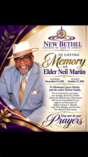 We, the New Bethel Church Family, celebrate the life of Elder Neil Martin! We miss you already!