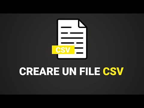 Come creare un file CSV