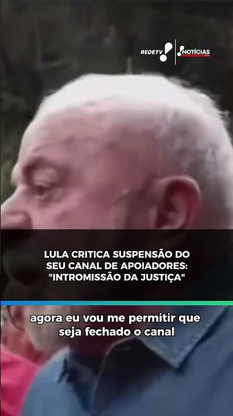 Lula criticizes suspension of his supporter channel: "undue interference by the Electoral Court"