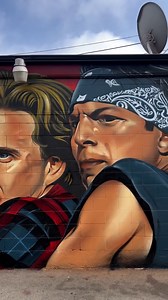 "Blood In Blood Out" mural in California. Located at Macy’s Mini Mart in Muscoy. By Saucey Pasta. 🎨 | The Daily Chela