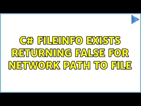 c# FileInfo exists returning false for network path to file