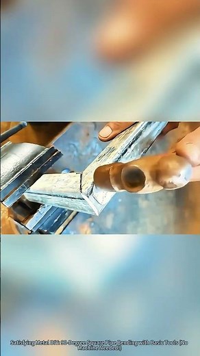 Satisfying Metal DIY: 90-Degree Square Pipe Bending with Basic Tools (No Machine Needed!)
