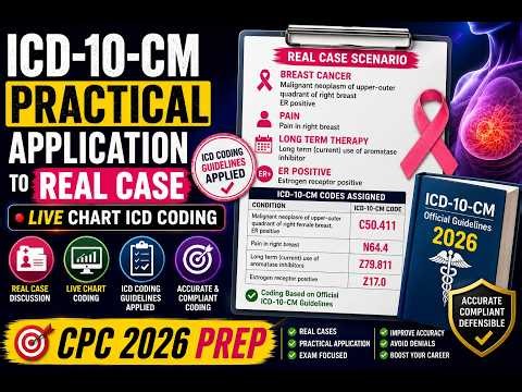 ICD-10-CM Practical Application to Real Cases | Live Chart Coding | CPC 2026 Prep #icd10cm #cpc