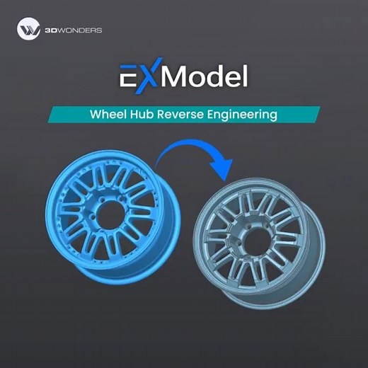 Reverse Engineering a Wheel Hub with EXModel | From Scan Data to Precise CAD