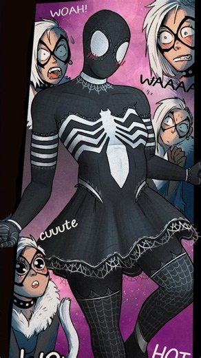 Felicia likes Polly Parker in black | #petraparker #comicdub #spiderman #voiceacting #marvel