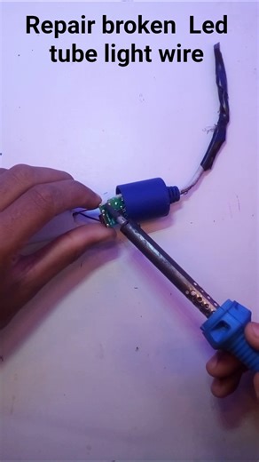 Broken led tube light wire