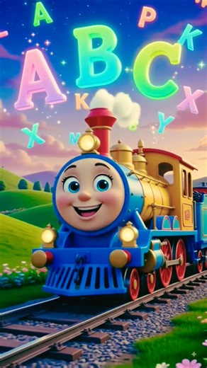 Learn ABC with the Colorful Alphabet Train! 🚂 | Fun Kids Songs & Nursery Rhymes#shorts