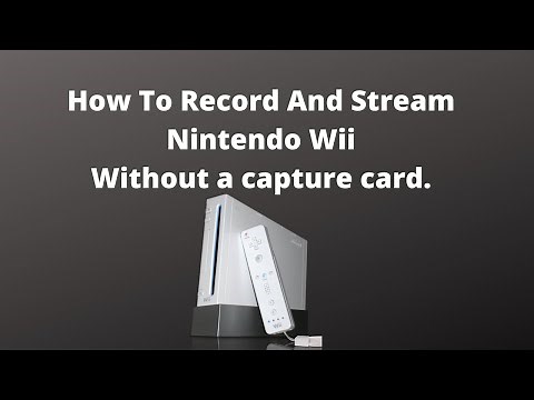 How To record wii games without a capture card.