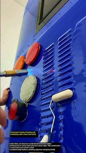 Professional Surface Heating and Smoothing with a Heat Gun & Roller | Industrial Coating Perfection