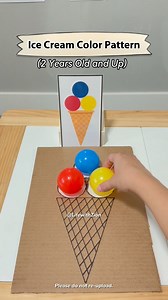 Looking for an activity that helps practice color pattern sequencing while following basic instructions? Try this! 🍦🍦 It’s easy to set up and your child will surely have enjoy! 🤩😍 #montessoriactivities #coloractivities #diyactivitiesforkids #learningthroughplay #toddleractivities #preschoolactivities #kindergartenactivities #toddleractivityideas | Life with Zion