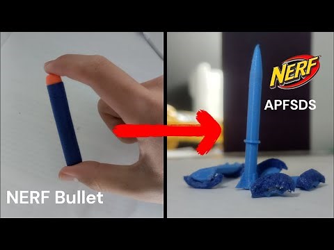 Turning a Nerf Dart into a 3D Printed tank round (apfsds)