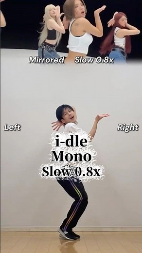 i-dle 'Mono' Dance Tutorial 0.8x slow 🎧 Dance tutorial ♪ Practice in a mirror ✨ #idle