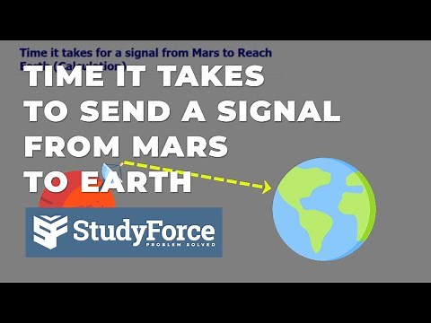 Time it takes for a signal from Mars to Reach Earth (Calculation)