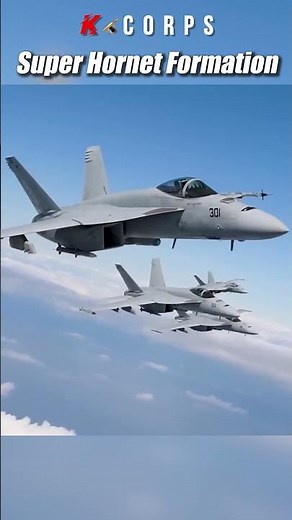 F/A-18E/F 슈퍼 호넷 전투기의 편대비행 [ F/A-18E/F Super Hornet fighter jets formation flight ]