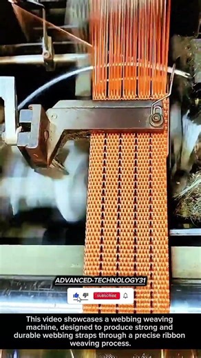 Webbing in Motion: High-Speed Tape Weaving Machine at Work !! #innovation #tool #machine