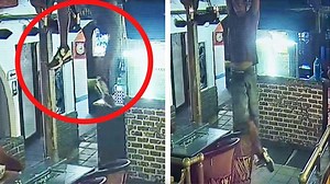 315K views · 5.2K reactions | An intruder broke into a California restaurant through a skylight. After climbing onto the roof, he pried open the skylight and slid through the opening. | Inside Edition | Facebook